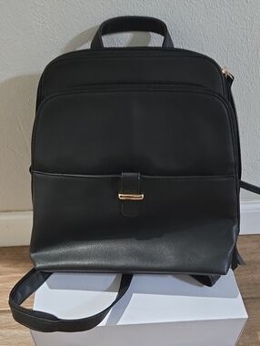 Black Leather Backpack - Classic Everyday Carry
